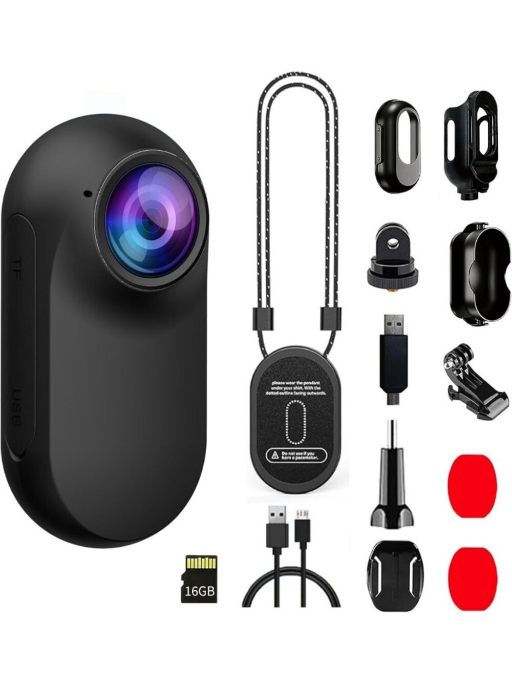 Mini Magnetic Body Camera with 16GB Storage - Thumb-Sized Wearable Cam
